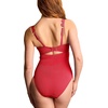 image:imagePanache Swim Spirit Rita Underwire One Piece  Tummy Control Swimsuit for Women with Scallop Edge amp Plunge NecklineRed