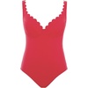image:imagePanache Swim Spirit Rita Underwire One Piece  Tummy Control Swimsuit for Women with Scallop Edge amp Plunge NecklineRed