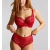 image:imagePanache Womens Allure Deep Brief Panties with High Waist and Lace Detailing  Elegant Full CoverageTrue Red