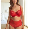 image:imagePanache Womens Allure Deep Brief Panties with High Waist and Lace Detailing  Elegant Full CoverageTrue Red