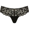 image:imagePanache Womens Allure Thong  Lace Thong with Gold Ring Detail Sheer Luxury LingerieBlackLatte