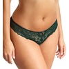 image:imagePanache Womens Allure Thong  Lace Thong with Gold Ring Detail Sheer Luxury LingerieForest Green