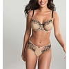image:imagePanache Womens Allure Thong  Lace Thong with Gold Ring Detail Sheer Luxury LingerieSandBlack