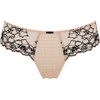 image:imagePanache Womens Allure Thong  Lace Thong with Gold Ring Detail Sheer Luxury LingerieSandBlack
