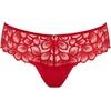 image:imagePanache Womens Allure Thong  Lace Thong with Gold Ring Detail Sheer Luxury LingerieTrue Red