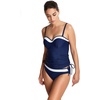 image:imagePanache Womens Anya Cruise Bra Sized Molded Bandeau TankiniNavyWhite