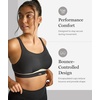 image:imagePanache Womens Freedom NonWired Sports Bra  Seamless Comfort amp Support with Lycra Adaptiv FabricBlackChalk
