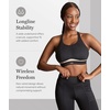 image:imagePanache Womens Freedom NonWired Sports Bra  Seamless Comfort amp Support with Lycra Adaptiv FabricBlackChalk