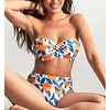 image:imagePanache Womens Gingham High Waist Midi Bikini Brief  Flattering Swim BottomsSicily Print