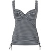 image:imagePanache Womens Iris Balcony Tankini Top  NonPadded Adjustable Straps Sustainable Gingham FabricBlack Gingham