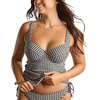 image:imagePanache Womens Iris Balcony Tankini Top  NonPadded Adjustable Straps Sustainable Gingham FabricBlack Gingham