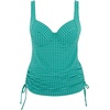 image:imagePanache Womens Iris Balcony Tankini Top  NonPadded Adjustable Straps Sustainable Gingham FabricGreen Gingham