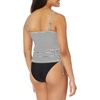 image:imagePanache Womens Swim Womens Anya Stripe BraSized Bandeau Tankini Top with Detachable StrapsBlackWhite