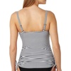 image:imagePanache Womens Swim Womens Anya Stripe BraSized Bandeau Tankini Top with Detachable StrapsBlackWhite