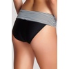 image:imagePanache Womens Swim Womens Anya Stripe Folded Bikini BottomBlackWhite