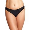 image:imagePanache Womens Tango Thong  Leaf Embroidered Microfibre Lingerie with Feminine Bow DetailBlack