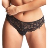 image:imagePanache Womens Allure Thong  Lace Thong with Gold Ring Detail Sheer Luxury LingerieBlackLatte