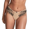 image:imagePanache Womens Allure Thong  Lace Thong with Gold Ring Detail Sheer Luxury LingerieSandBlack