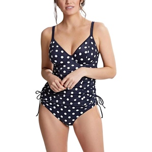 image:imageAnya Riva Spot Underwired Balcony Tankini Top NavyVanilla 36HH