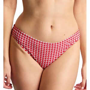 image:imagePanache Womens Classic Swim Brief  MidRise Coverage Full Lining QuickDry FabricRed Gingham