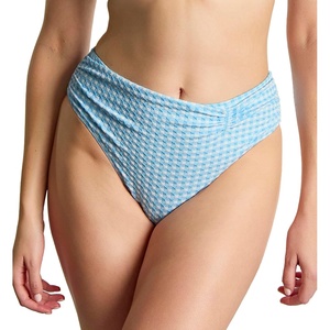 image:imagePanache Womens Gingham High Waist Midi Bikini Brief  Flattering Swim BottomsSky Blue Gingham