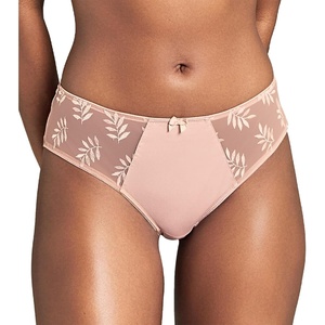 image:imagePanache Womens Tango Brief  Microfibre Underwear with Leaf Embroidery Soft and Comfortable FitRose Dust