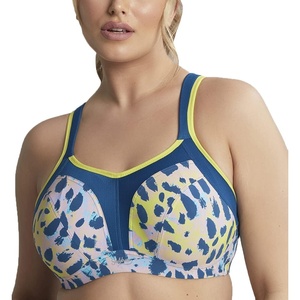 image:imageSculptresse by Panache Womens PlusSize NonPadded HighImpact Underwire Sports BraLime Animal