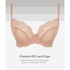 image:imagePanache Ana Plunge Bra  Underwire FullBust Bra with Stretch Lace amp LiftHoney