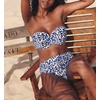 image:imagePanache Serengeti Twist Bandeau Underwire Bikini Top SW1653Blue Animal