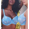 image:imagePanache Tango Balcony Bra for Women  Wired NonPadded Full Cup Support with Leaf EmbroideryBluebell