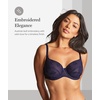 image:imagePanache Tango Balcony Bra for Women  Wired NonPadded Full Cup Support with Leaf EmbroideryBlush