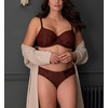 image:imagePanache Tango Balcony Bra for Women  Wired NonPadded Full Cup Support with Leaf EmbroideryNutmeg