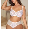 image:imagePanache Tango Balcony Bra for Women  Wired NonPadded Full Cup Support with Leaf EmbroideryWhite Edit