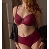image:imagePanache Tango Essence Balconette Bra for Women  Full Coverage NonStretch Support Sheer Mesh LookCherry Red