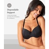 image:imagePanache Womens 365 TShirt Bra  Comfortable Everyday Bra Lightly Padded Underwire Smooth amp Flexible Fit for AllDay WearBlack