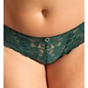 image:imagePanache Womens Allure Brazilian Panties with Lace Detail Keyhole Back and Gold Ring AccentForest Green