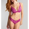 image:imagePanache Womens Allure Brazilian Panties with Lace Detail Keyhole Back and Gold Ring AccentMagenta