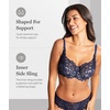 image:imagePanache Womens Allure Full Cup Bra  Sheer Lace with Side Sling amp Power Mesh SupportBlackLatte