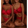 image:imagePanache Womens Envy Stretch Lace Balconette Bra Poppy Red 34D
