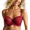 image:imagePanache Womens Envy Underwire Balcony Stretch Lace Bra  Full Coverage Supportive Lift amp Comfort for Large BustSparkling Cherry