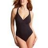 image:imagePanache Womens Lara Plunge Underwire One Piece Swimsuit SW2020Aurora BlackWhite