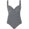image:imagePanache Womens Paloma Gingham Swimsuit  Balcony Support Retro Chic StyleBlack Gingham