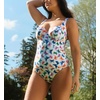 image:imagePanache Womens Paloma Gingham Swimsuit  Balcony Support Retro Chic StyleFlutter Print