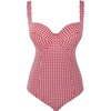 image:imagePanache Womens Paloma Gingham Swimsuit  Balcony Support Retro Chic StyleRed Gingham