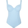 image:imagePanache Womens Paloma Gingham Swimsuit  Balcony Support Retro Chic StyleSky Blue Gingham