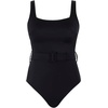 image:imagePanache Womens Serena Square Neck Underwire Swimsuit with Supportive Belt and Powermesh LiningSignature Black