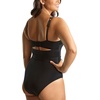 image:imagePanache Womens Serena Square Neck Underwire Swimsuit with Supportive Belt and Powermesh LiningSignature Black