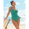 image:imageSW1720A Panache Paloma Balcony SwimsuitGreen Gingham