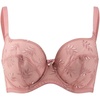 image:imagePanache Tango Balcony Bra for Women  Wired NonPadded Full Cup Support with Leaf EmbroideryBlack Ombre