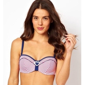 image:imagePanache Lucille Bandeau Bikini Top CW0063 StrawberryStrawberry White